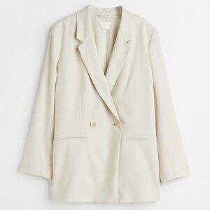 H&M Double Breasted Blazer Light Beige - L